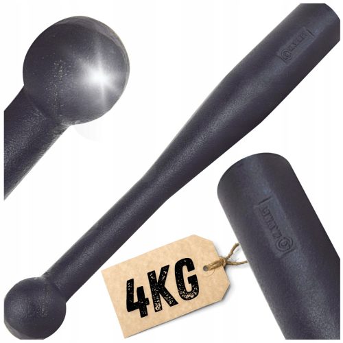 Klubbu od lijevanog željeza za fitness vježbe, uteg clubbell KAWMET 2 x 4kg