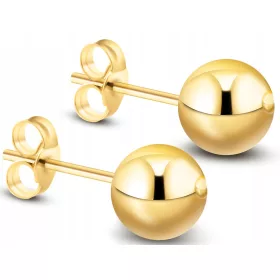 ZLATNE KOLCZIĆI KULKI 6 MM 14KT 585