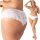 Koronkaste tange s visokim strukom PLUS SIZE fenome BIJELE 42/44