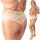 Bež Plus Size Brazilian Lace High Waist Thong 42/44