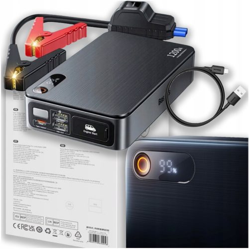 UREĐAJ ZA SKAKANJE I STARTANJE VOZILA MAX POWERBANK 12000mAh SA SVJETILJKOM I KLEMAMA