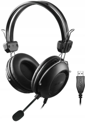 Slušalice A4Tech HU-35 USB s mikrofonom - Crne slušalice za prijenosno računalo