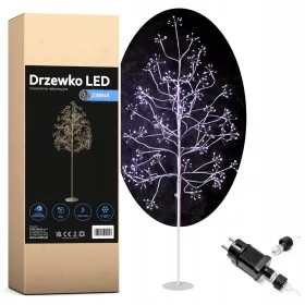   Zimsko drvce sa LED svjetlima moderna dekoracija Božićno drvce LED svjetleća ukrasna svjetla 1,5m