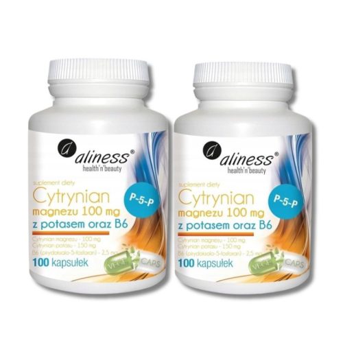 Set Suplemenata: 2 x Aliness Citrat Magnezija s Kalijem i Vitaminom B6