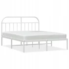 VidaXL Home metalni bračni krevet 180x200 bijeli