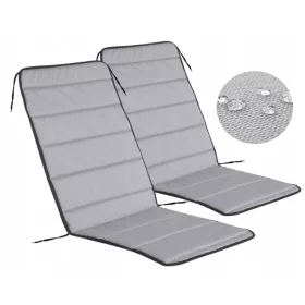  Vrtni jastuci 50x50x80 cm za vrtne stolice vodootporni sivi