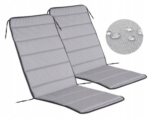  Vrtni jastuci 50x50x80 cm za vrtne stolice vodootporni sivi