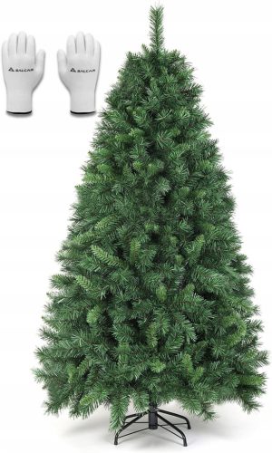 Umjetna božićna jelka Salcar, visoka 180 cm, s 580 grančica, brzi montažni sustav, uključen stalak za jelku, božićna dekoracija u zelenoj boji, 1,8 m. Proizvod je potpuno nov. Na uplatu se čeka 3 dana