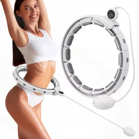   Hula Hoop s masažnim kuglicama Athler Emu 50 60 - 114 cm bijeli