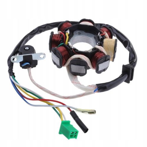 Magneto stator coil assembly for 1 piece