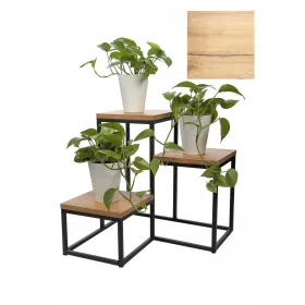   Stalak za cvijeće, kutni metalni stalak za cvijeće Loft s 3 saksije