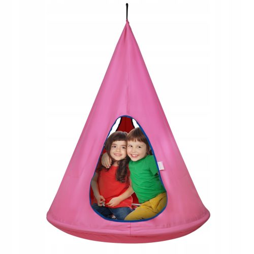 Hljuljačka VEVOR Nest za Djecu s Šatorom Roza 100x132CM Nosivost 113KG