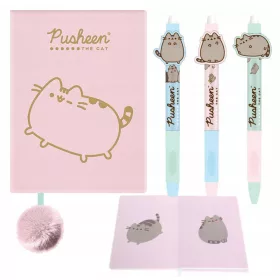    Bilježnica A5 St. Majewski Pusheen Shades of pink + 3× Pusheen automatska brisiva olovka 1 kom