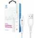 Korgy USB-A - Pleteni kabel za iPhone 1.2m Bijeli Brzo Punjenje 2.4A