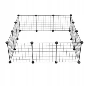  Metalna ograda za pse i male životinje 108 × 108 cm crna