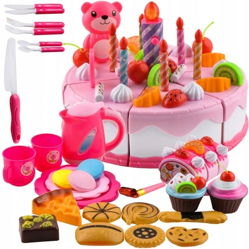 Set za rezanje rođendanske torte s 80 dijelova - Kreativni poklon za djecu