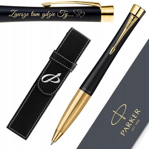 Parker Urban GT crna olovka s gravurom i futrolom - Luksuzni poklon za tatu