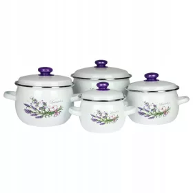  Set posuda Silesia Emalia Lawenda, emajliranih, 8 kom.