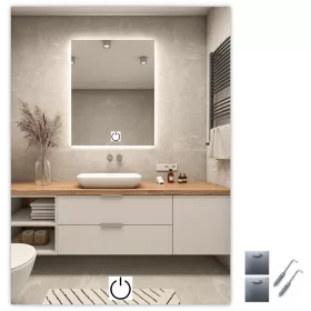  LED OGLEDALO 80x90 cm TOUCH LED S TOUCH PREKIDAČEM FREESIA