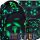 AstraBag školski ruksak s više odjeljaka crni, Shades of green, Multicolor 27 l + 2 ostala proizvoda