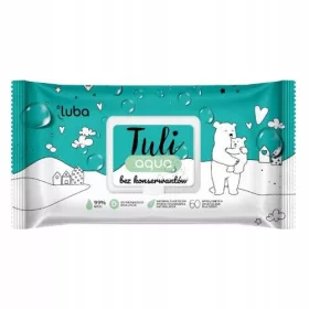    Luba Tuli Aqua vlažne maramice 6 x 60 kom bez konzervansa, 99% vode