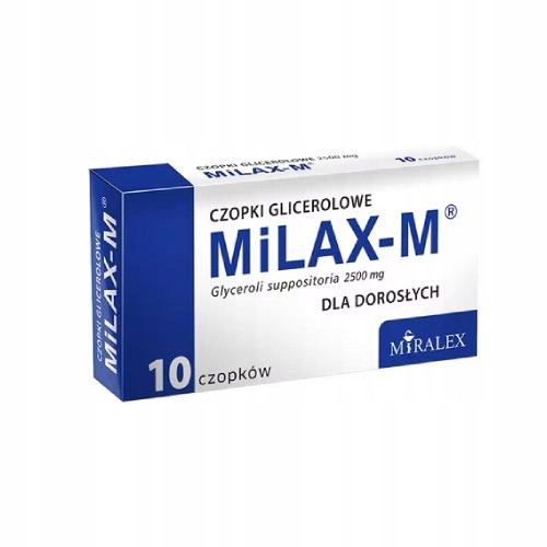 MILAX-M Glicerolni čepići za odrasle 2,5 g, 10 kom
