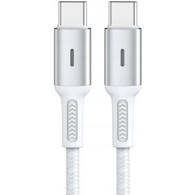   Korgy CCW12 USB-C - USB-C kabel za brzo punjenje 60 W 1,2 m bijelo najlonsko