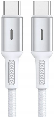 Korgy CCW12 USB-C - USB-C kabel za brzo punjenje 60 W 1,2 m bijelo najlonsko