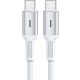 Korgy CCW12 USB-C - USB-C kabel za brzo punjenje 60 W 1,2 m bijelo najlonsko
