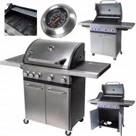 Plinski roštilj SILVER STAR 500 4+1 palnici 12,8 kW SREBRNI