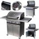 Plinski roštilj SILVER STAR 500 4+1 palnici 12,8 kW SREBRNI
