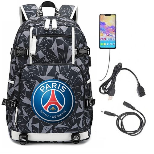 Vodootporni USB Rukzak PSG Paris Uzori za Laptop A4 Velikih Dimenzija