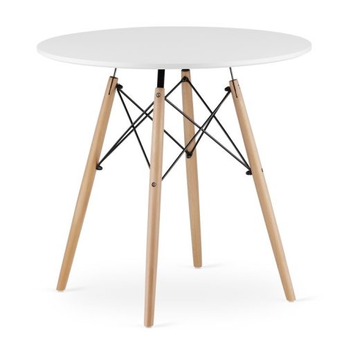  ModernHome stol 51997090 okrugli 80 x 80 x 75,5 cm bijeli