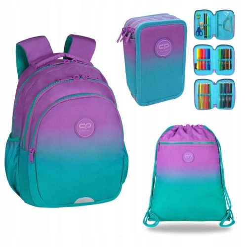 CoolPack školski ruksak Ombre Gradient Blueberry Set
