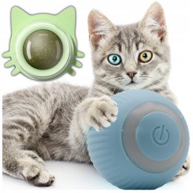   PABLO TOYS 01 Interaktivna Mačja lopta s LED svjetlima i vibracijama Plava