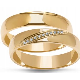 ZLATNO VJENČANO PRSTENJE S UKRASIMA - PAR PR 585 5mm