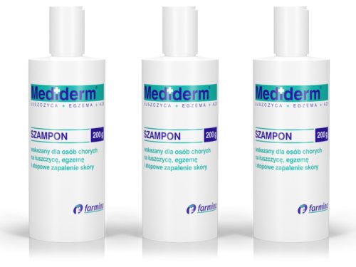 3x MEDIDERM Šampon za ublažavanje problema s ekcemom i psorijazom 200g