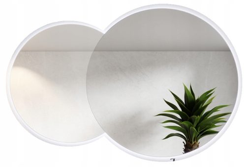  Okruglo ogledalo, dvostruko LED 80 cm i 60 cm - 110 cm lijevo