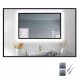  LED OGLEDALO COB 480 LED/1m U CRNOM ALUMINIJSKOM OKVIRU LOFT 120x60 cm