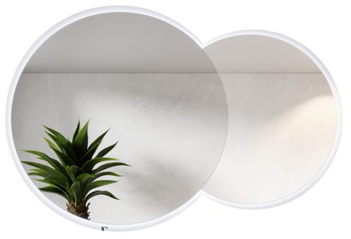  Okruglo ogledalo, dvostruko LED 80 cm i 60 cm - 130 cm desno