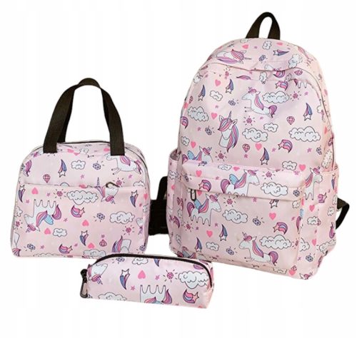 Unicorn School Backpack Set for Girls
