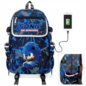 SONIC Veliki školski ruksak s USB priključkom za mlade