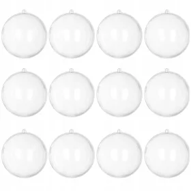  Akrilne kuglice, prozirne, plastične, 8 cm, 12 kom