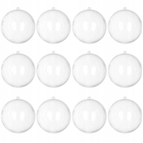  Akrilne kuglice, prozirne, plastične, 8 cm, 12 kom