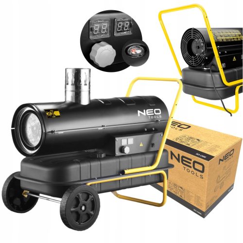 Najbolji alat za vaše potrebe! NEO ULJNI GRIJAČ SA ODVODOM ISPUŠNIH PLINOVA 20 KW 600 M3/H SA DIMNJAKOM