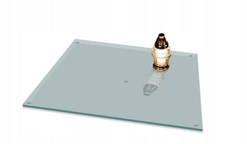 STALAK ZA SVIJEĆE Kaljeno staklo PROZIRNO 65x60cm za SPOMENIK