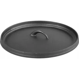   Biol okrugli poklopac od lijevanog željeza za lonac s ručkom 23cm crni