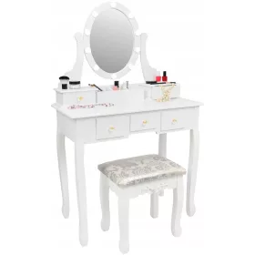    Funfit toaletni stolić, mat bijeli, 80 x 137 x 40 cm + naljepnica za knjige, stripove, Mobilek Store