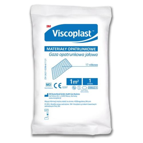 VISKOPLAST Sterilni kompres od gaze - 17 niti, 1 m, 1 kom.