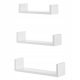Moderan set bijelih visećih polica za zid 30 x 10 cm